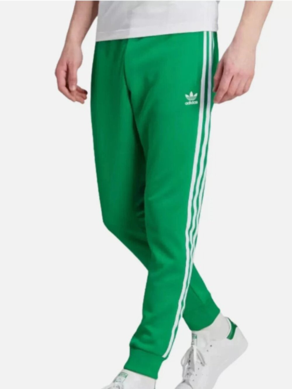 New Adidas Originals Men's Green White Adicolor Classics SST Track Pants
